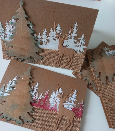 Recycled kraft paper for Christmas cards available for purchase